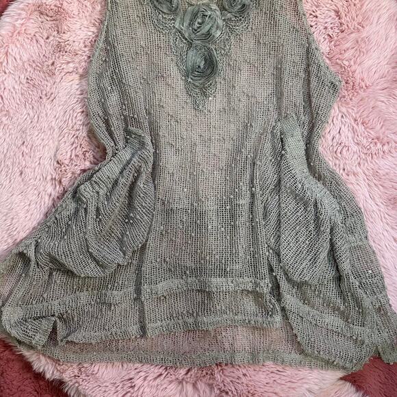 Gorgeous Pretty Angel gray gauzey material poncho - Picture 5 of 8